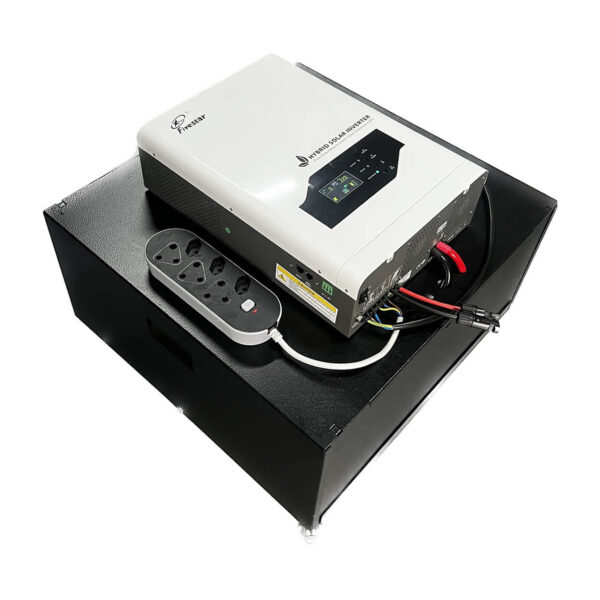 fivestar 3kva hybrid inverter with 24v life po4 lithium ion battery backup power trolley
