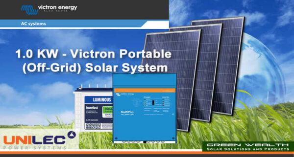 victron portable solar kit 1kw with 80 battery drain 1 2